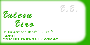bulcsu biro business card
